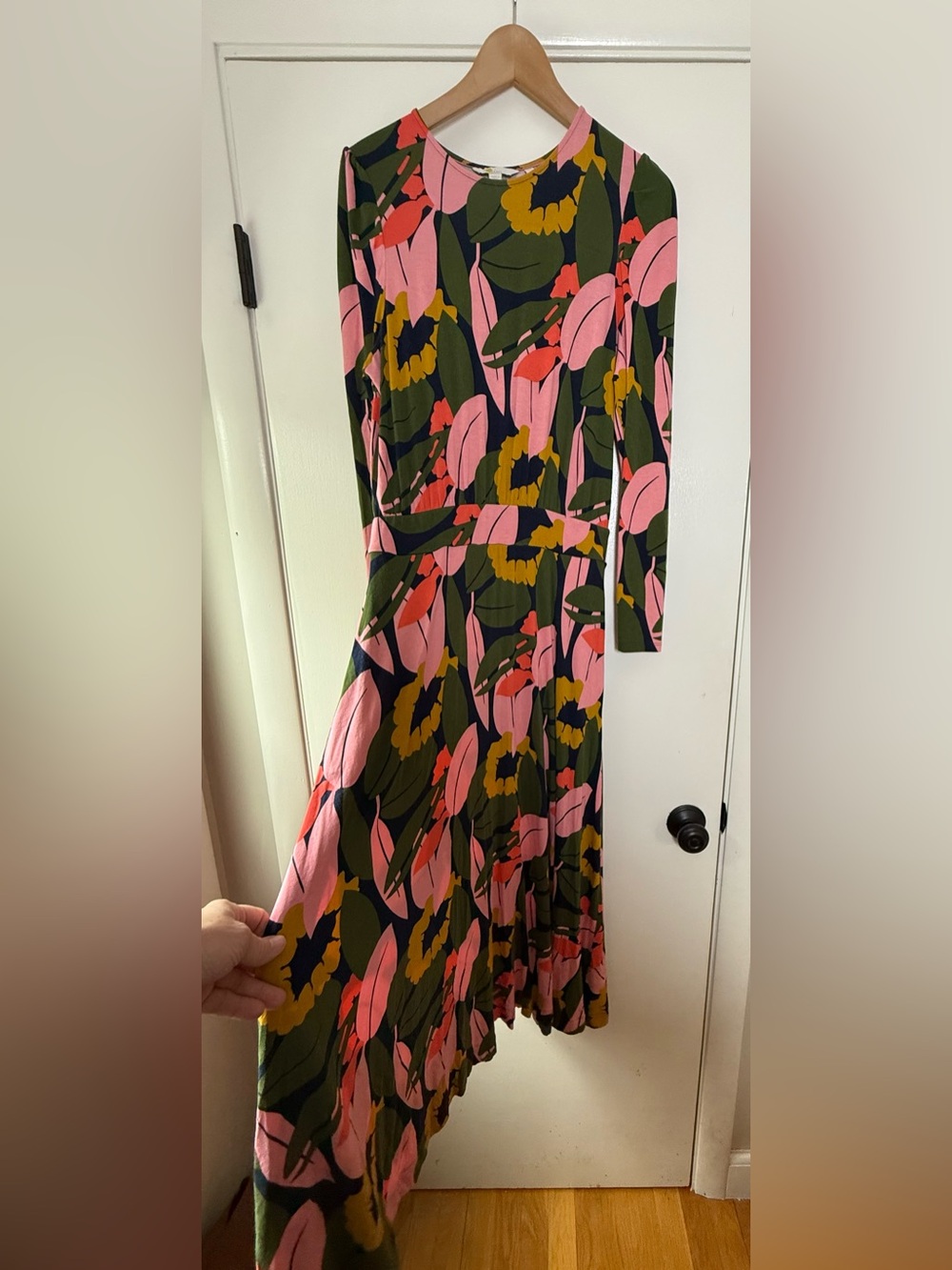 Boden Colorful Floral Jersey Knit Maxi Dress Coquette Cottagecore Sunflower - Picture 4 of 8